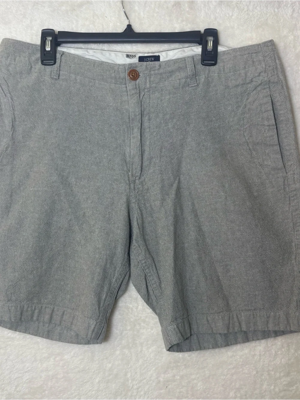 J. Crew Men’s Light Gray Flat Front Chino Shorts Size 36 NWOT 0705